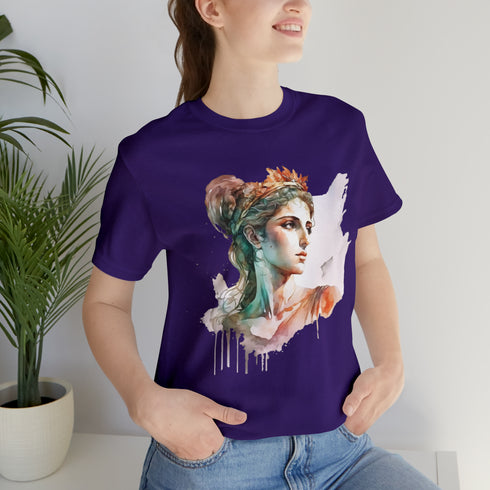 Greecian Goddess in Watercolor - Short Sleeve Tee